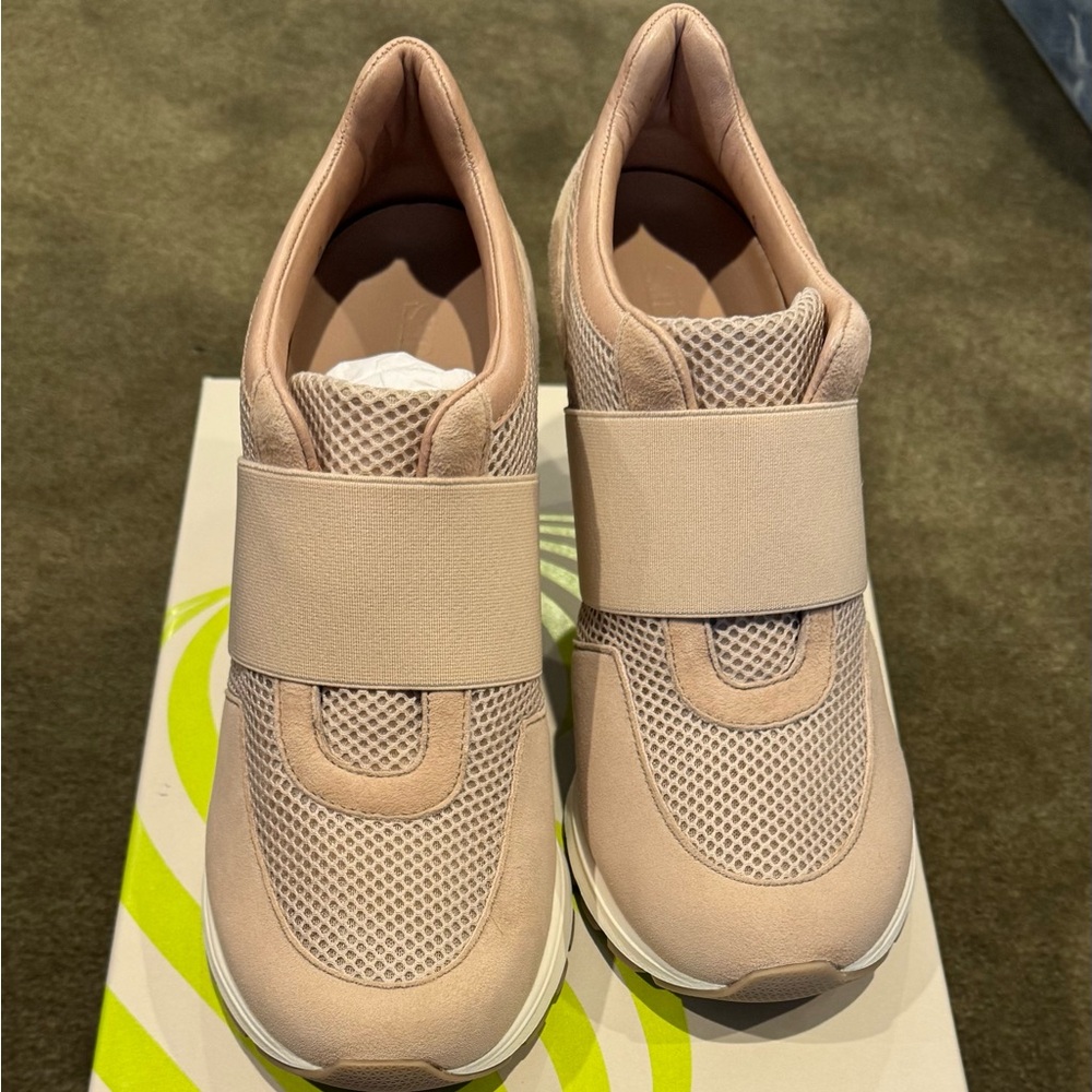 Chic Beige Mesh Strap Sneakers